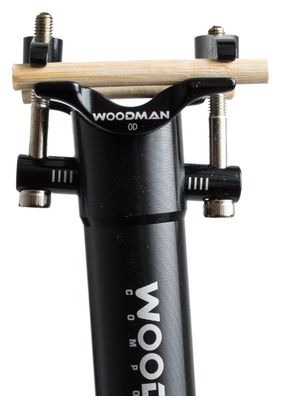 WOODMAN Zadelpen GT2 Aluminium - Zwart