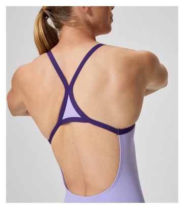 Speedo Club Training Turnback 1-delig zwempak voor dames, paars 