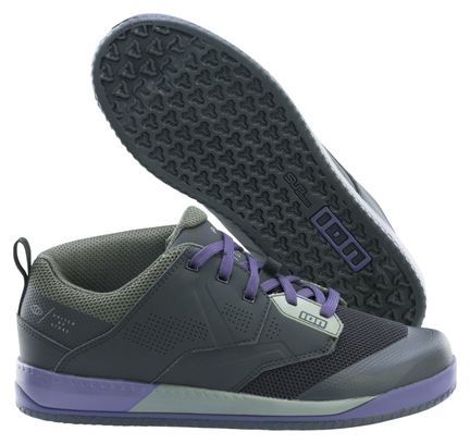 Zapatillas de pedales planos ION Scrub Amp Moradas/Negras