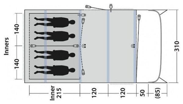 Tente gonflable Outwell Avondale 4PA