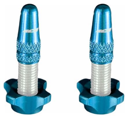 Ice Airflow Blue Aluminum Caps (x2) and Nuts (x2) Kit