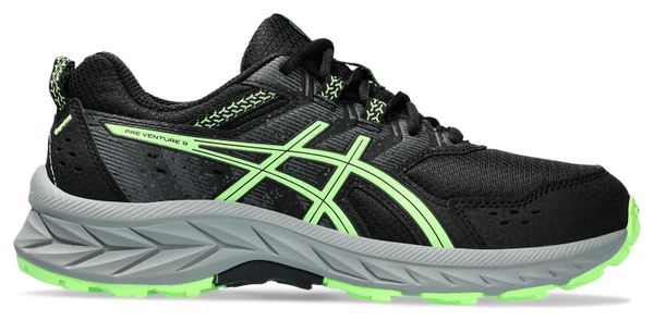 Asics Pre Venture 9 GS kinderschoenen zwart groen