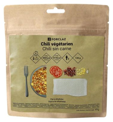 Repas lyophilisé Decathlon Nutrition Chili Végétarien - 120g