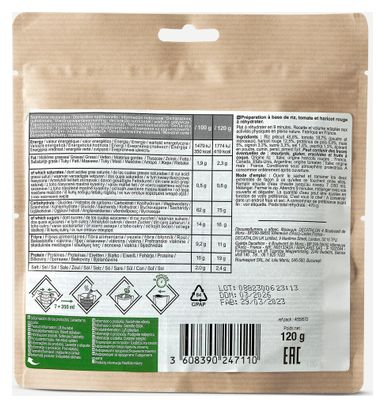 Repas lyophilisé Decathlon Nutrition Chili Végétarien - 120g