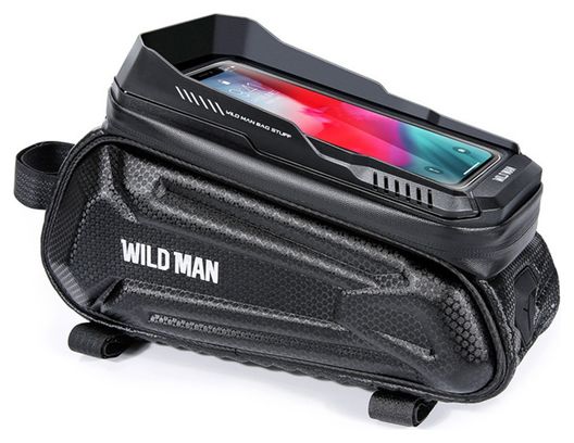 Bike frame bag 1,2 L black texture honeycomb D'comb WILD MAN