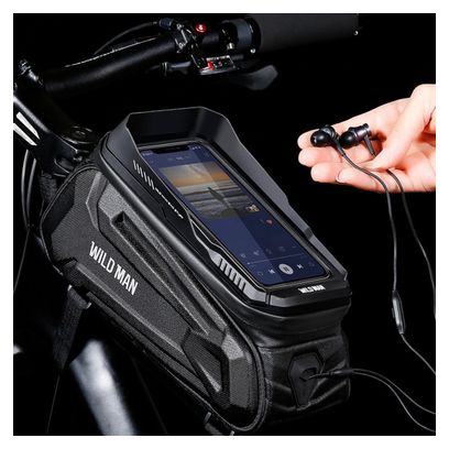 Bike frame bag 1,2 L black texture honeycomb D'comb WILD MAN