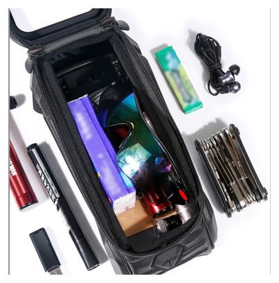 Bike frame bag 1,2 L black texture honeycomb D'comb WILD MAN