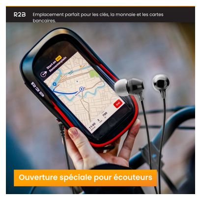 Support De Téléphone Universel Pour Vélo - Rotation 360° - B131 (Orange)
