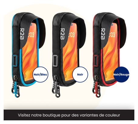 Support Téléphone pour Velo - Etanche - Rotation à 360 Degrés Noir/Rouge