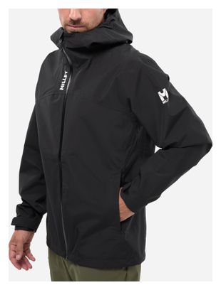 Chaqueta impermeable Millet Seneca 3L negra para hombre