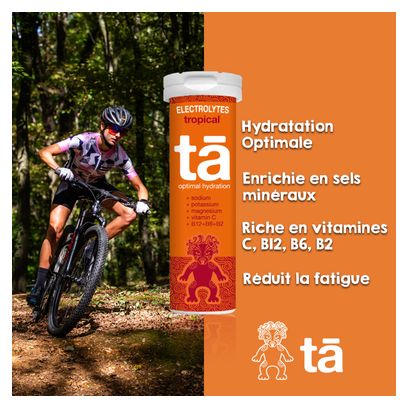 12 tabletas de electrolitos tropicales TA Energy Hydration Tabs