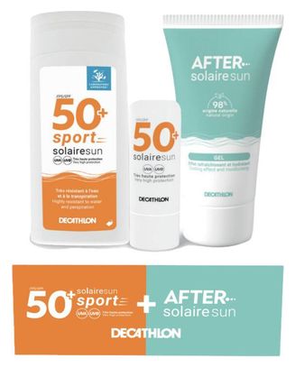 Kit Decathlon Soin & Bien-être Crème + Stick + Gel après-soleil