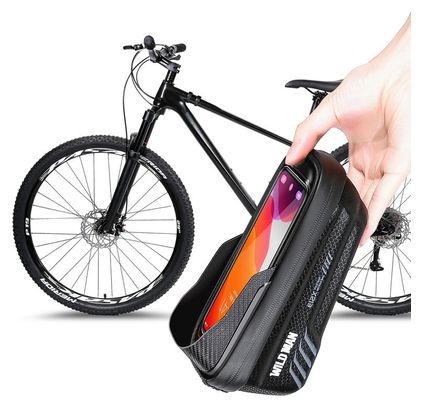 Sacoche de cadre WILD MAN  avec porte-téléphone étanche 1 L rouge