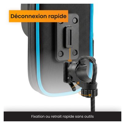 Support téléphone pour velo - Etanche - Rotation à 360 Degrés Noir/Bleu