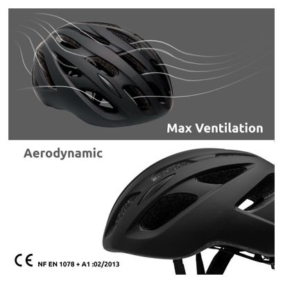 Casque de Vélo pour Adultes | Noir Mat | Crazy Safety | Certifié EN1078