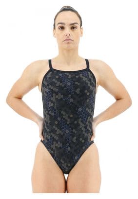 Tyr Carbon Hex Diamond Controlfit Women's 1-Piece Swimsuit Black