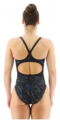 Einteiliger Badeanzug für Frauen Tyr Carbon Hex Diamond Controlfit Schwarz