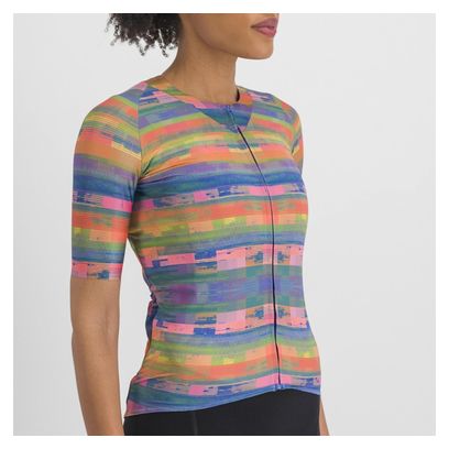 Maglia Sportful Glitch Bomber a manica corta Multicolore