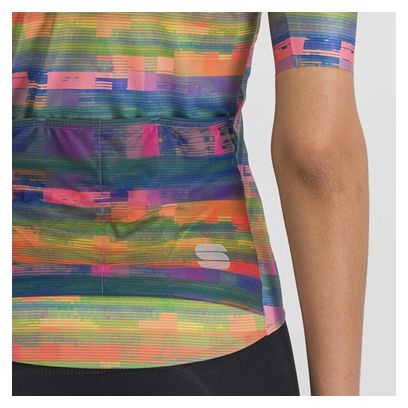 Maglia Sportful Glitch Bomber a manica corta Multicolore