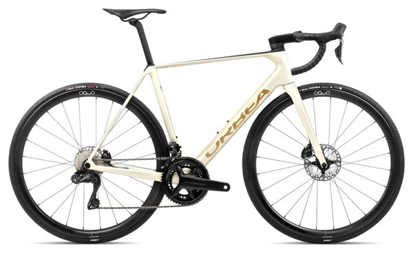 Orbea Orca M20iTEAM Rennrad Shimano Ultegra Di2 12S 700 mm Elfenbein Weiß Burgundisch Rot 2024