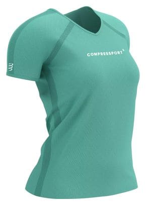 Women's short-sleeved Training Logo Shell Blue