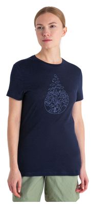 Dames Icebreaker Merinos 150 Tech Lite III Hike Path Technisch T-shirt Zwart