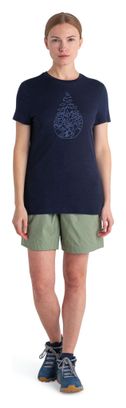 Dames Icebreaker Merinos 150 Tech Lite III Hike Path Technisch T-shirt Zwart
