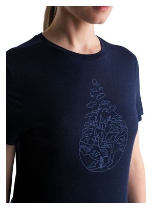 Dames Icebreaker Merinos 150 Tech Lite III Hike Path Technisch T-shirt Zwart