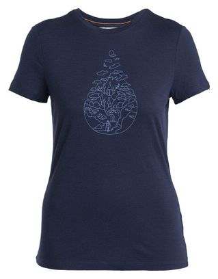 Dames Icebreaker Merinos 150 Tech Lite III Hike Path Technisch T-shirt Zwart