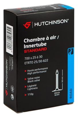 Hutchinson Standard 700 mm Inner Tube with 48 mm Presta Valve, Black