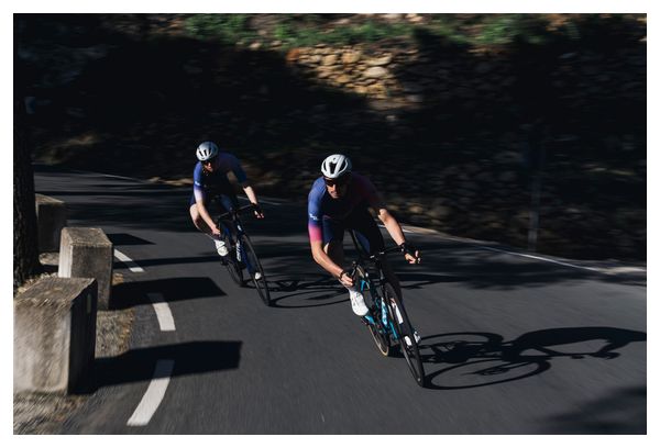 LeBram Race Aero Short Sleeve Jersey Pink Blue