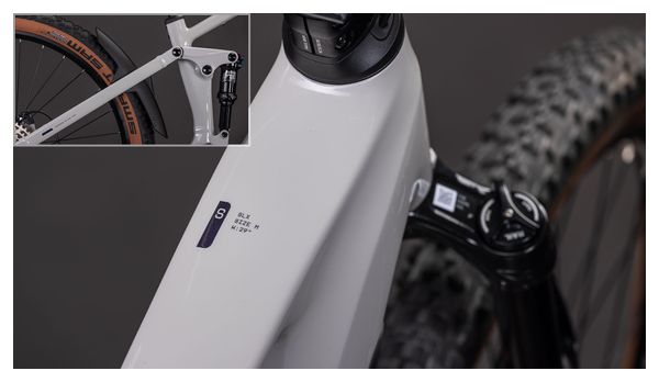 VTT Électrique Tout-Suspendu Cube Stereo Hybrid One22 SLX 800 Shimano Deore/Deore XT 12V 800 Wh 29'' Gris Beige Greige 2026