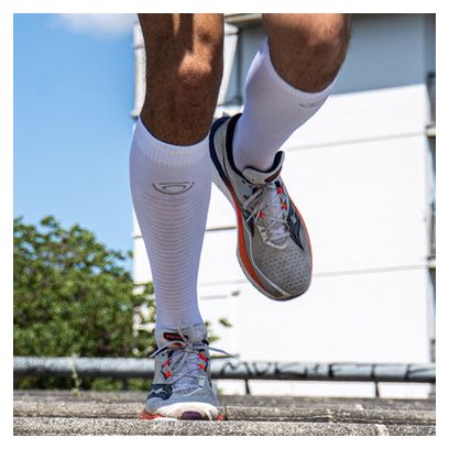 BV Sport Run Marathon Kompressionssocken Weiß/Grau