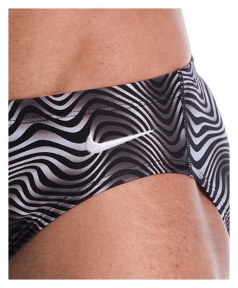 Costume da bagno Nike Swim HydraStrong Team Wavy Lines nero da uomo