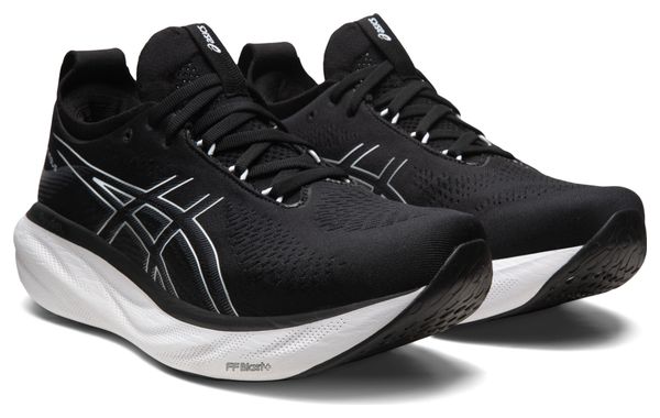 Asics Gel Nimbus 25 Laufschuhe Schwarz Weiß