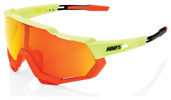 Lunettes 100% Speedtrap Soft Tact Oxyfire / Hiper Red Multilayer + Verres Transparent