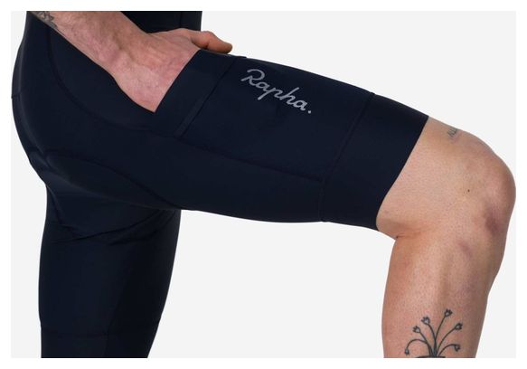 Cuissard Court à Bretelles Rapha Brevet Element Cargo Bleu/Blanc