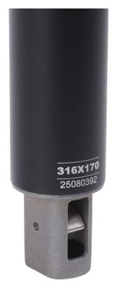 Neatt Telescopische Zadelpen Interne Doorgang Zwart (Zonder Bediening)