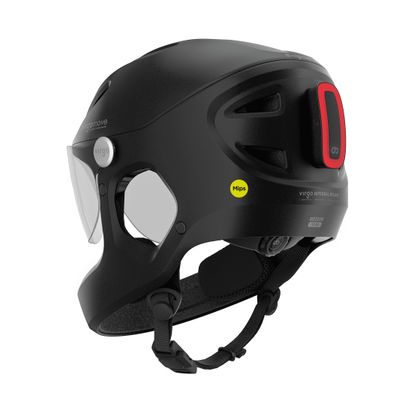 Virgo Integral Mips Noir - Casque Intégral Urbain avec visière et phare arrière