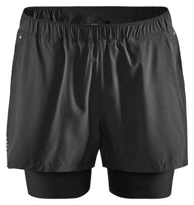 Craft Shorts 2-en-1 Essence Black Hombre