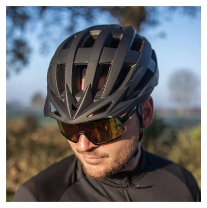 Casque de vélo Femmes/Hommes Noir mat Medium