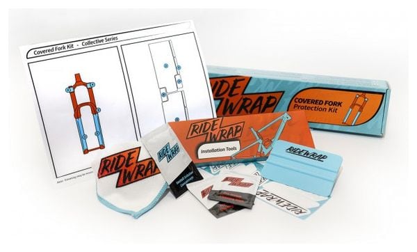 Kit Protección Horquilla Protección Cubierta RideWrap MTB Brilliant Clear