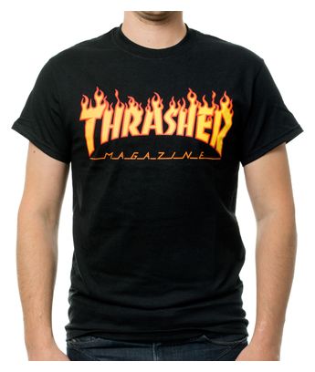 THRASHER FLAME LOGO T-shirt Black