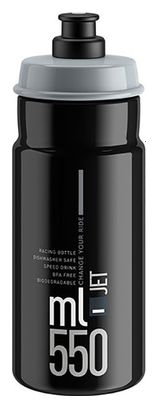 Bidon Elite Jet 550 ml Noir Logo Gris