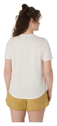 Maglia a maniche corte Asics Fujitrail Logo Bianco Donna