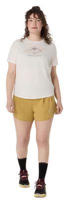 Maglia a maniche corte Asics Fujitrail Logo Bianco Donna