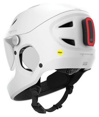 Virgo Integral Mips Blanc - Casque Intégral Urbain avec visière et phare arrière