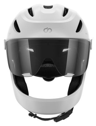 Virgo Integral Mips Blanc - Casque Intégral Urbain avec visière et phare arrière