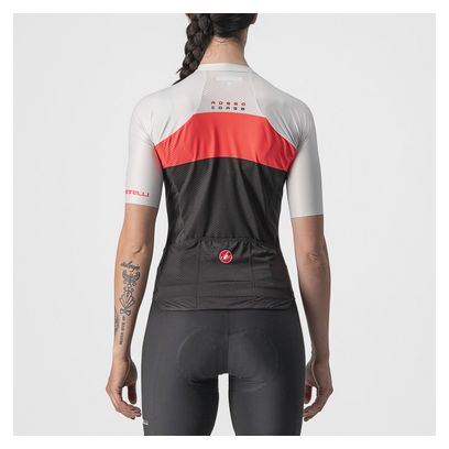 Maillot Manches Courtes Femme Castelli Aero pro Noir / Rose / Gris