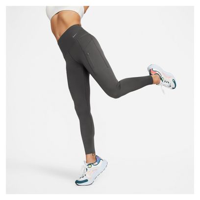 Lange Tights für Damen Nike Dri-Fit Go Grau